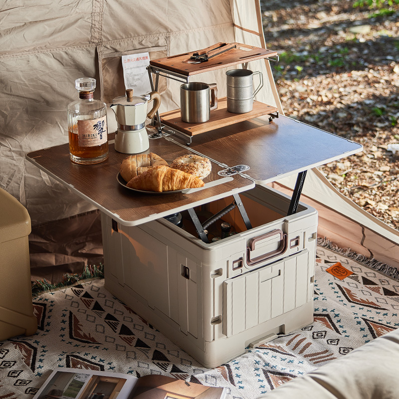Outdoor Camping Bin - Multifunctional Folding Storage Box Flat Outdoor