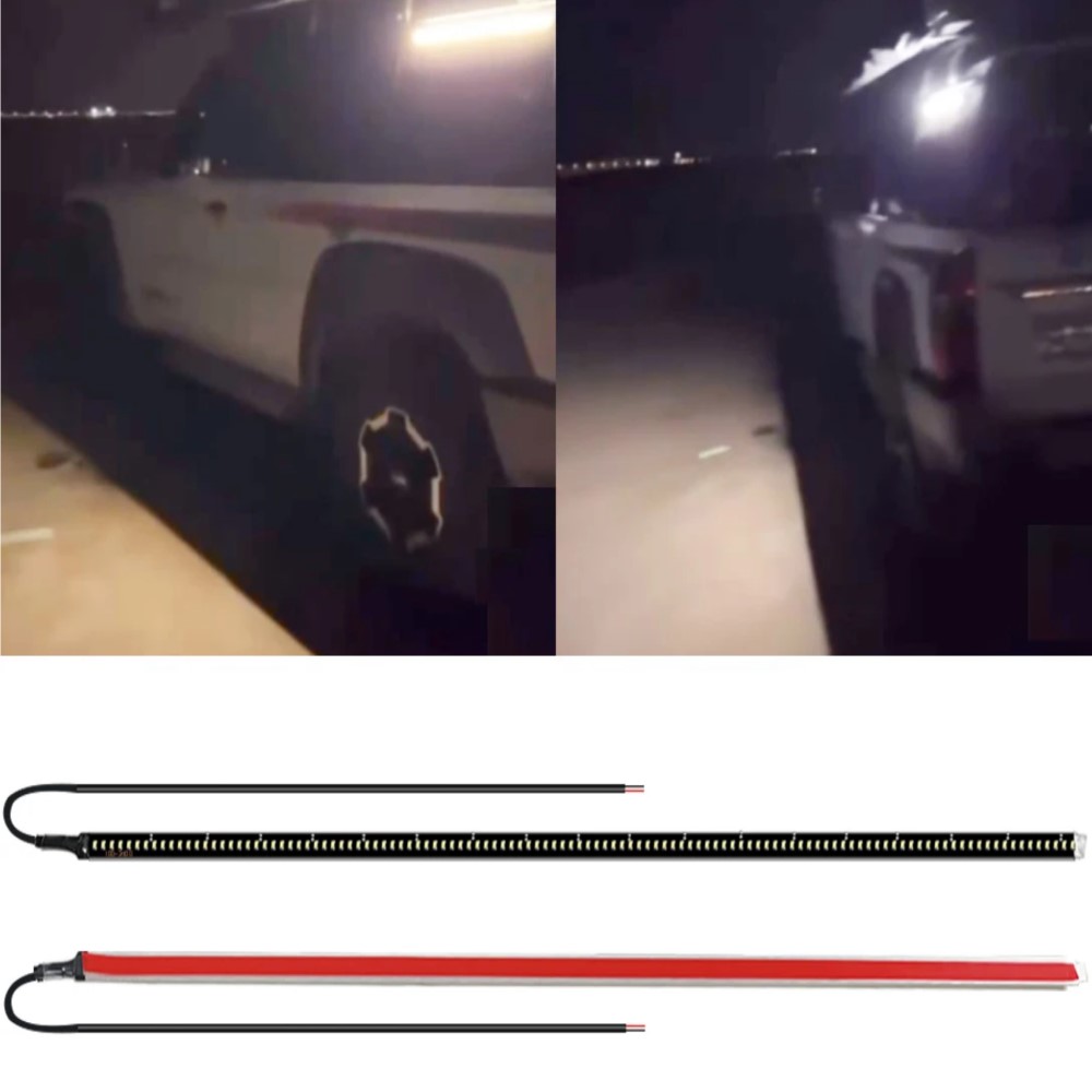 Outdoor Camping Adventure Lamp - 2pcs Car Side LED Light,17.8''-39.4'' Exterior