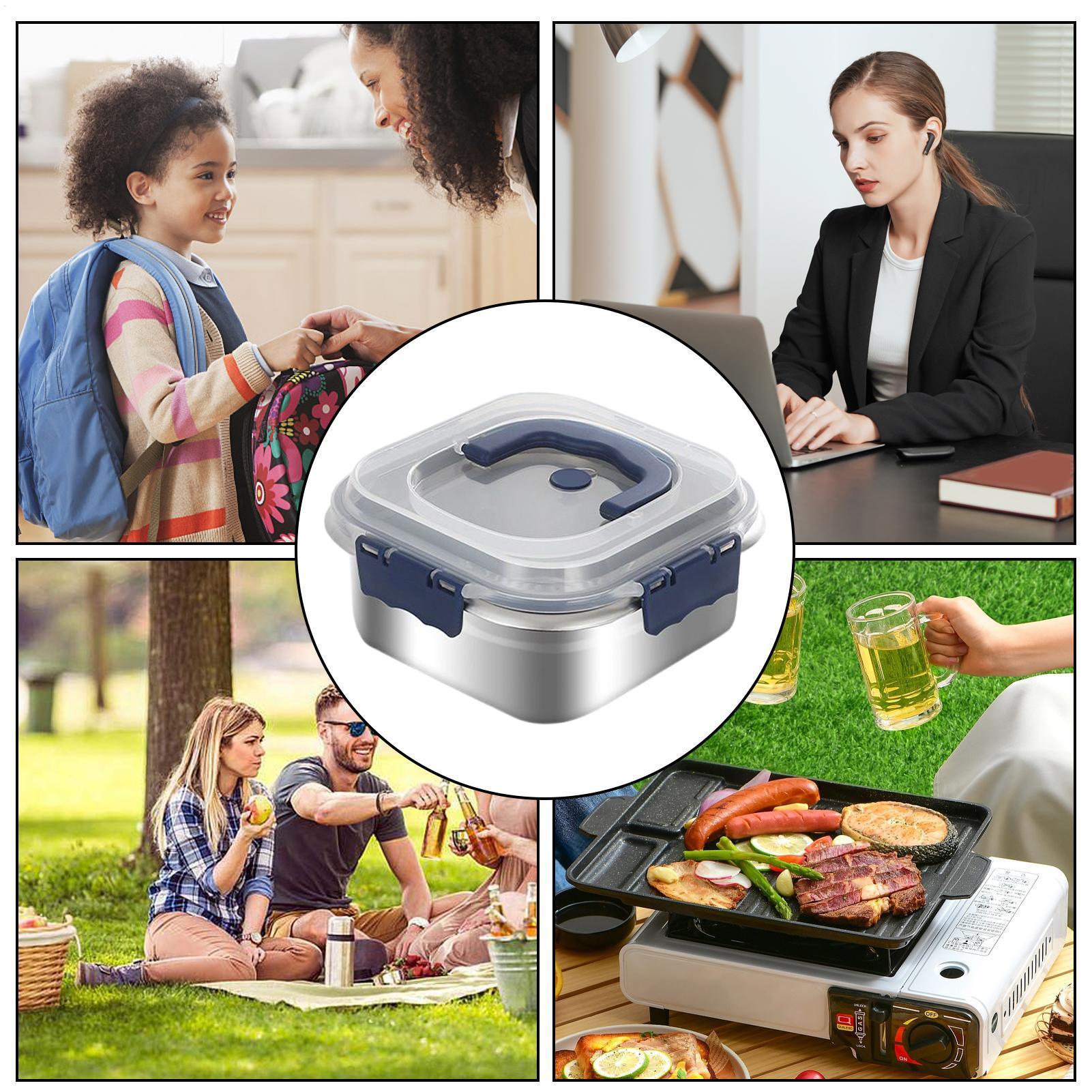 Stainless Lunch Box Stainless  - Outdoor Camping Bin ulasan dan harga