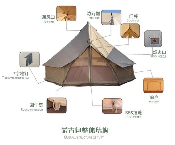 Hot Sale 3M/4M/5M/6M/7M Outdoo - Camping Zelt Outdoor ulasan dan harga