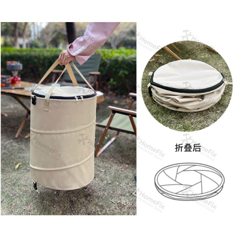 Outdoor Foldable Trash Can wit - Outdoor Camping Bin ulasan dan harga