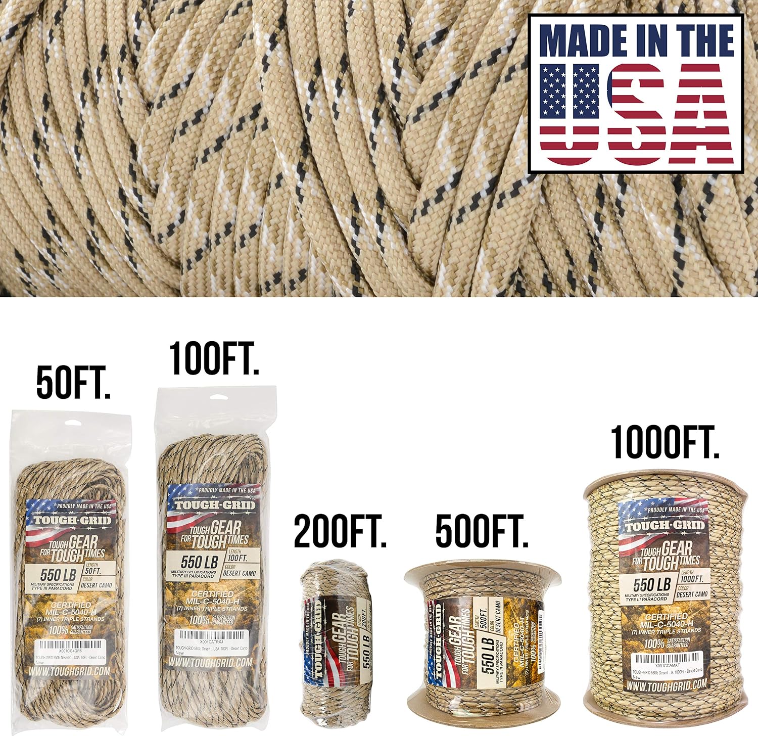 550 Paracord Rope Nylon Parach - Outdoor Camping Usa ulasan dan harga