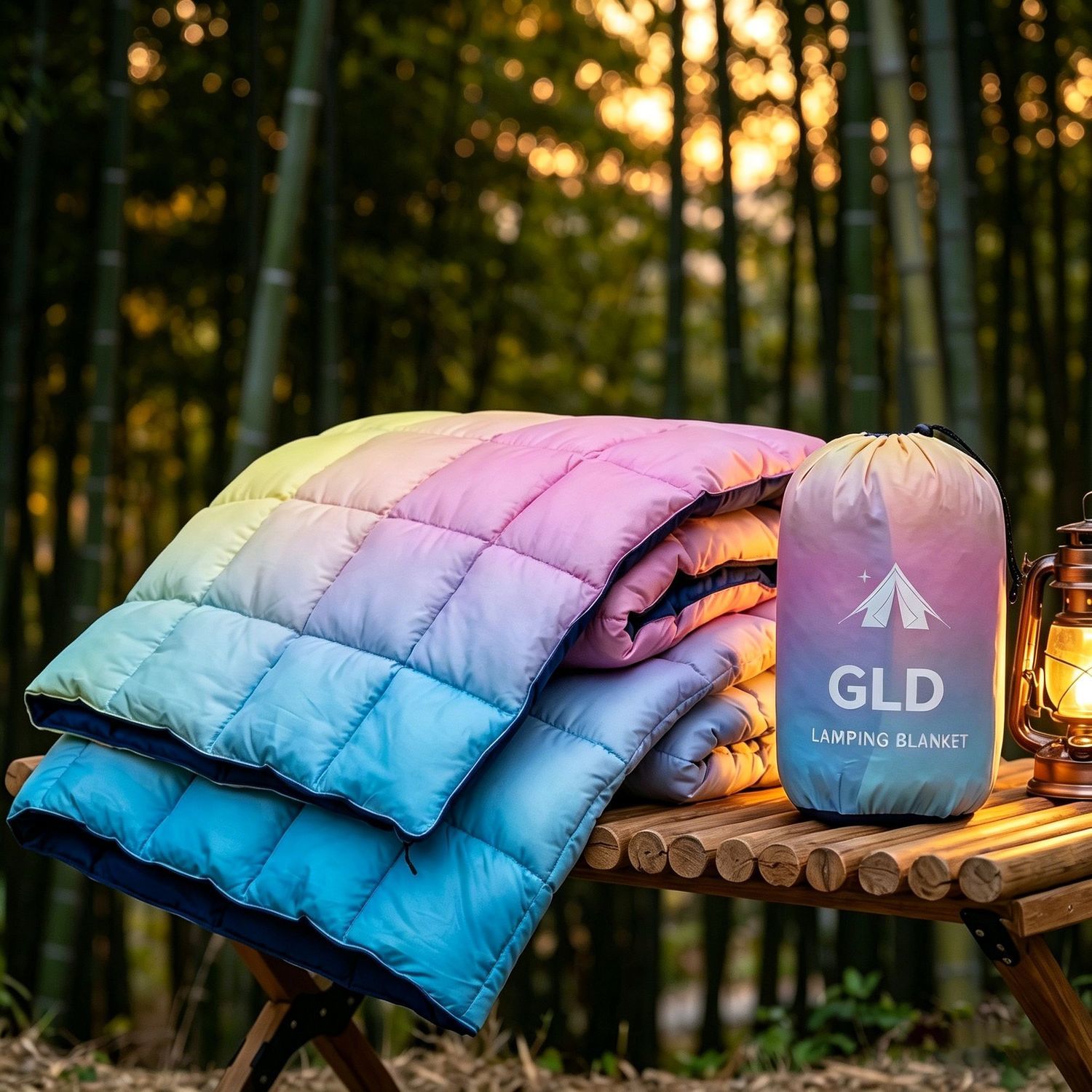 Camping Blanket Gradient Color - Outdoor Camping Blanket ulasan dan harga