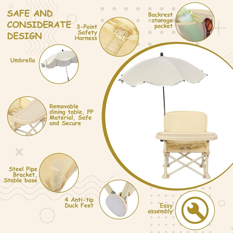 Baby Outdoor Beach Chair with  - Outdoor Camping Table And Chairs ulasan dan harga