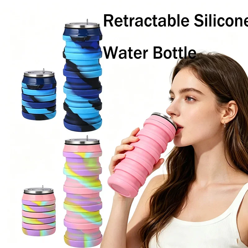 480ML Retractable Silicone Wat - Collapsible Water Bottle ulasan dan harga