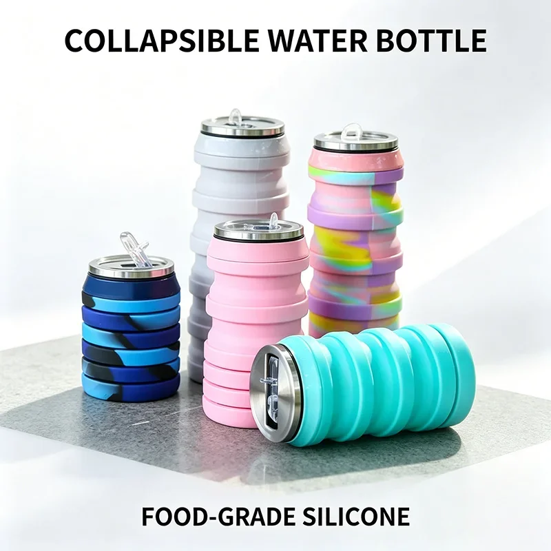 480ML Retractable Silicone Wat - Collapsible Water Bottle ulasan dan harga