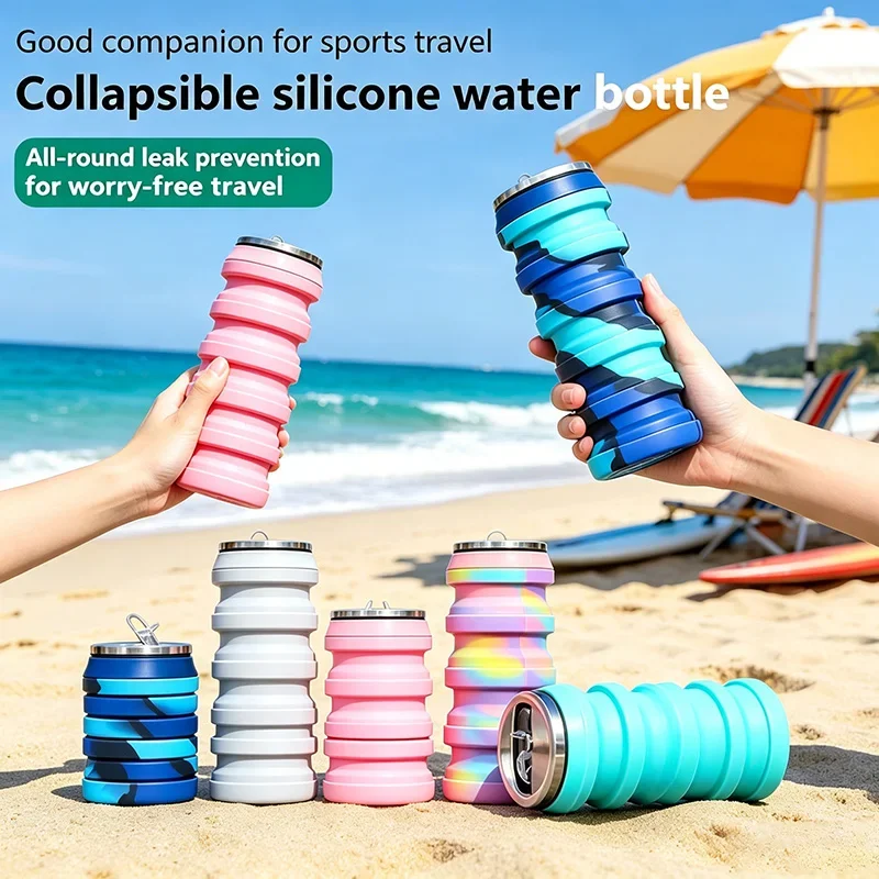 480ML Retractable Silicone Wat - Collapsible Water Bottle ulasan dan harga