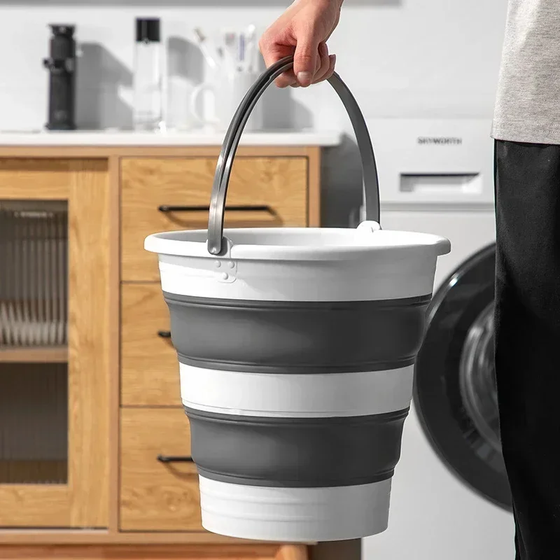 Collapsible Bucket 5L-15L Stri - Outdoor Camping Bin ulasan dan harga