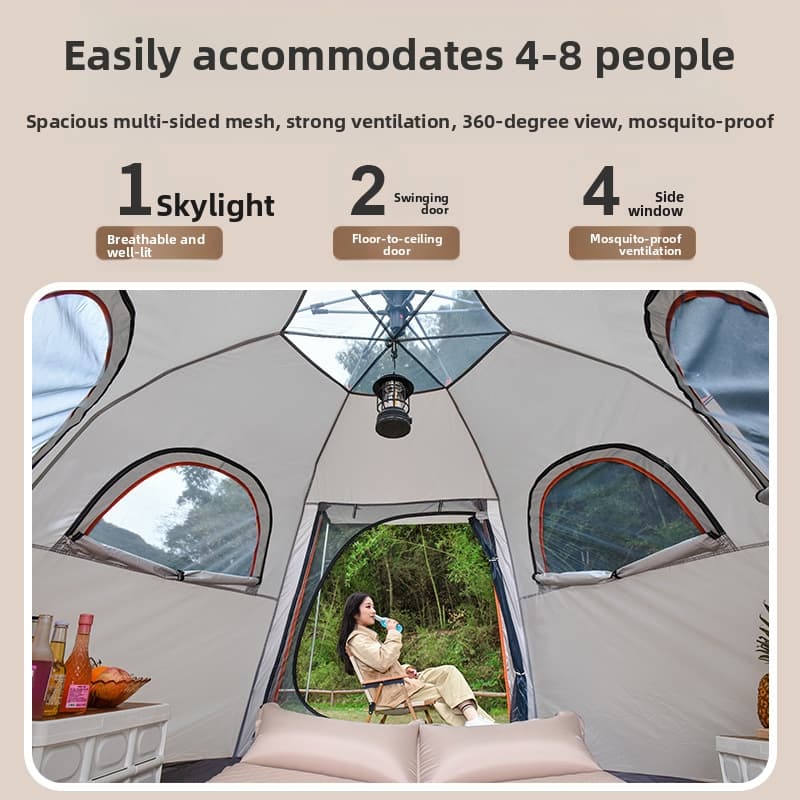 Portable 5-8 Person Camping Te - Camping Zelt Outdoor ulasan dan harga