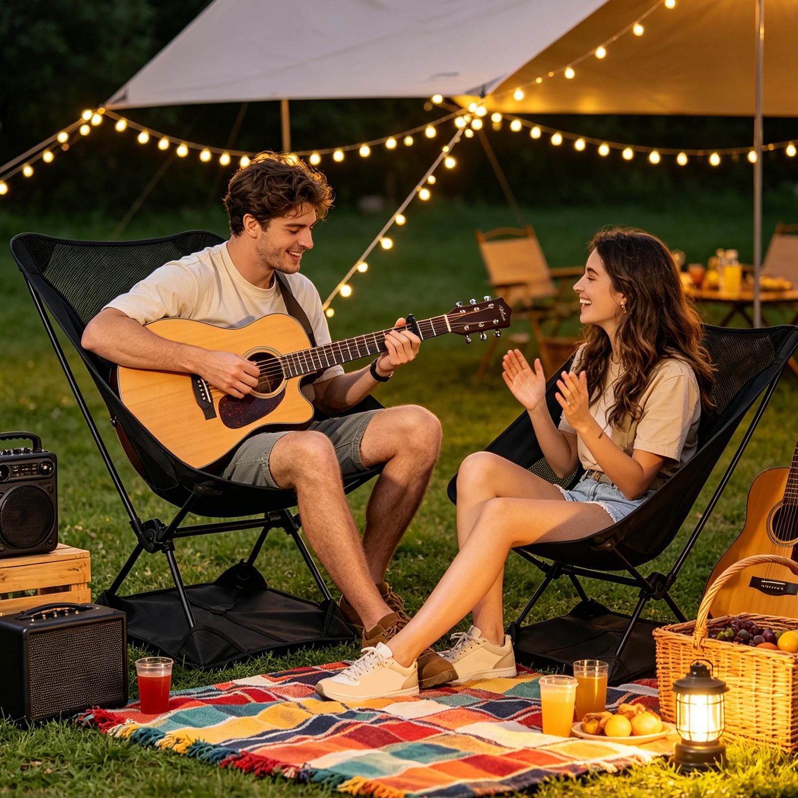 Oxford Cloth Anti-Sink Camp Ch - Outdoor Camping Table And Chairs ulasan dan harga