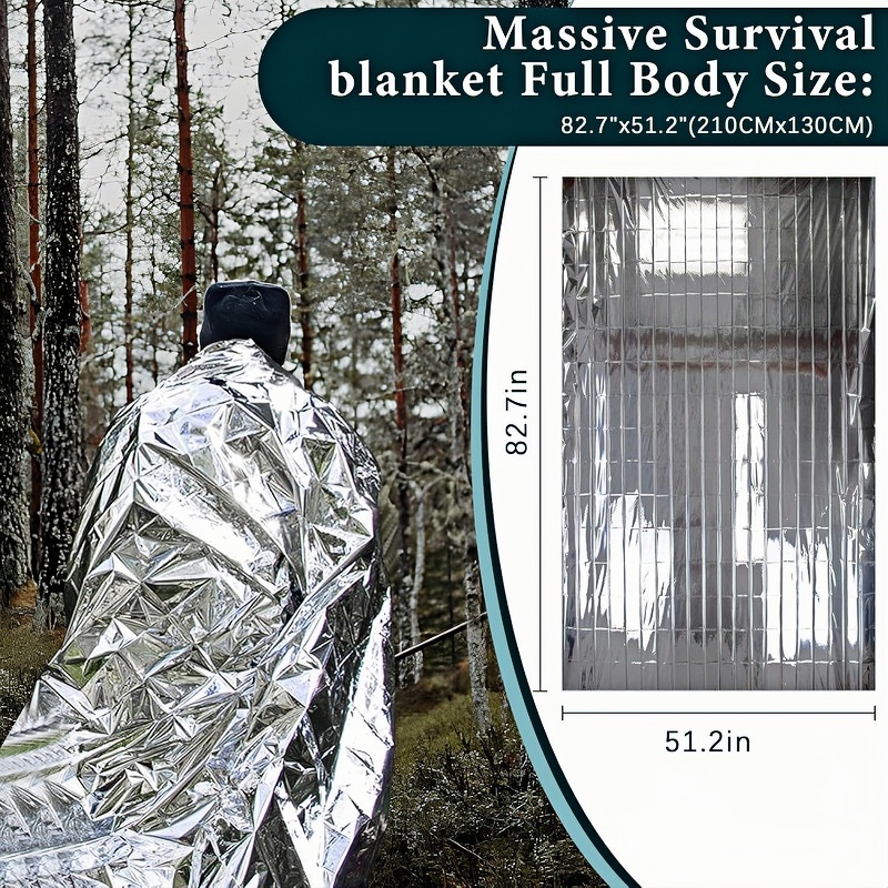 4Pcs Survival Mylar Thermal Sp - Outdoor Camping Heated Blanket ulasan dan harga