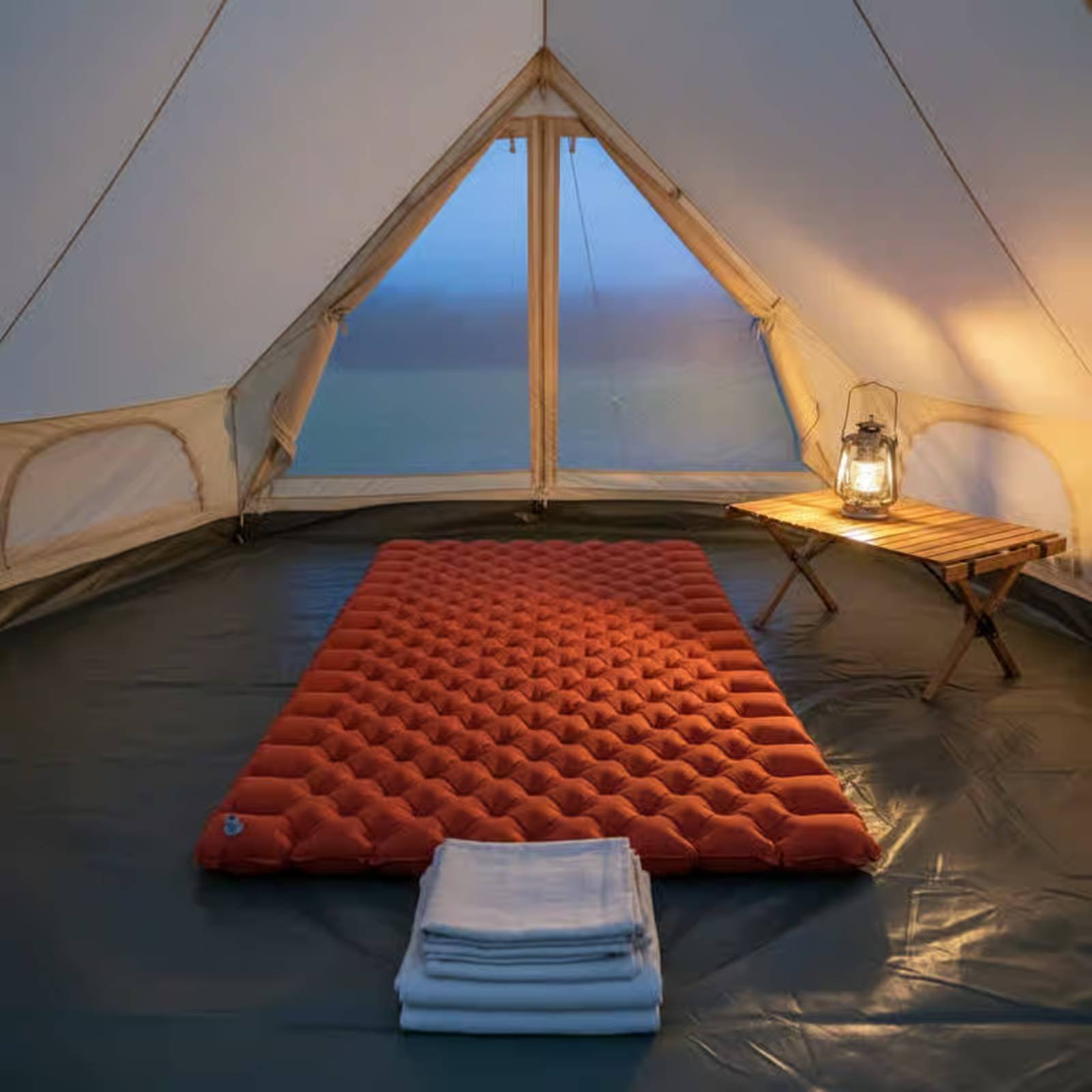 Inflatable Camping Mat Nylon T - Outdoor Camping Carpet ulasan dan harga