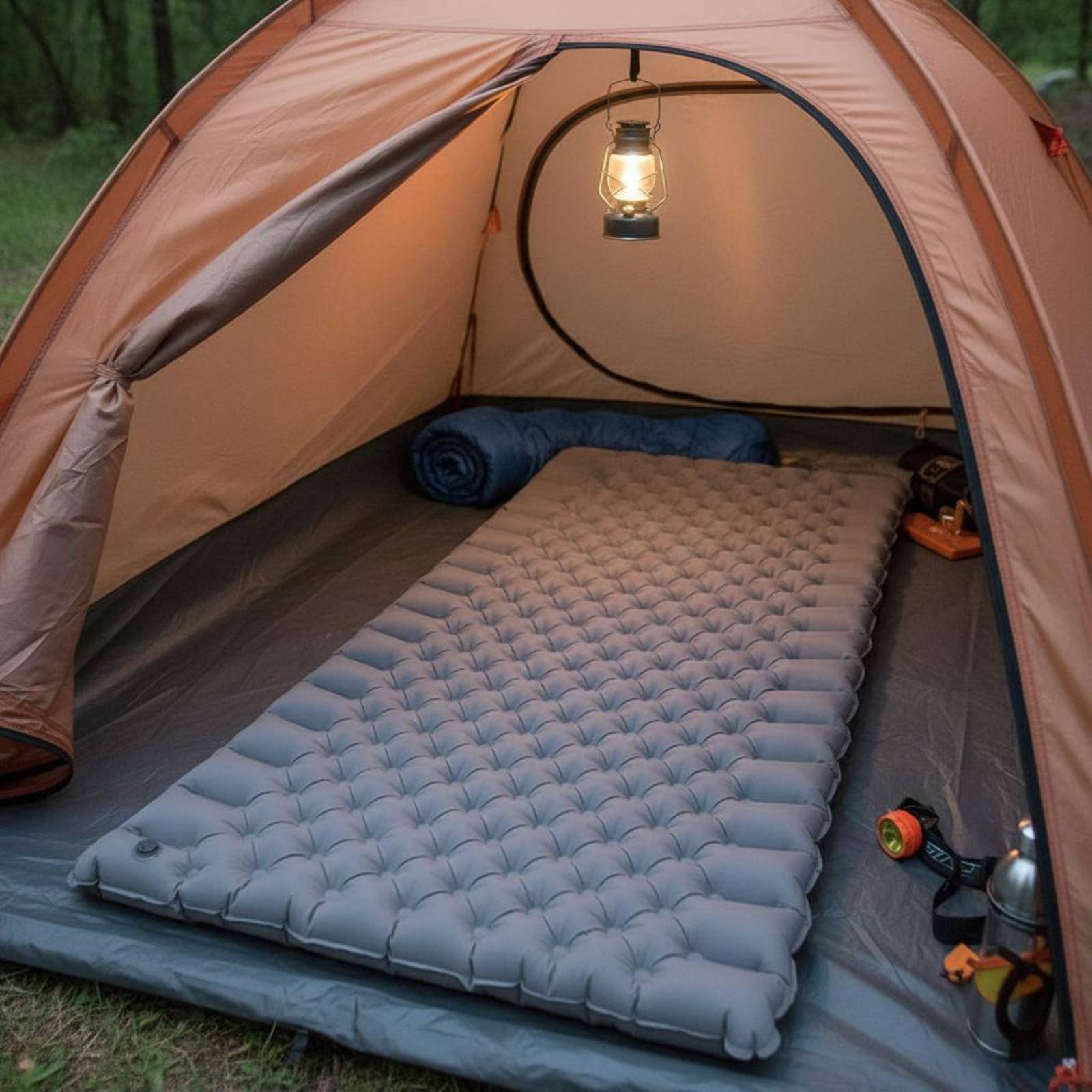 Inflatable Camping Mat Nylon T - Outdoor Camping Carpet ulasan dan harga