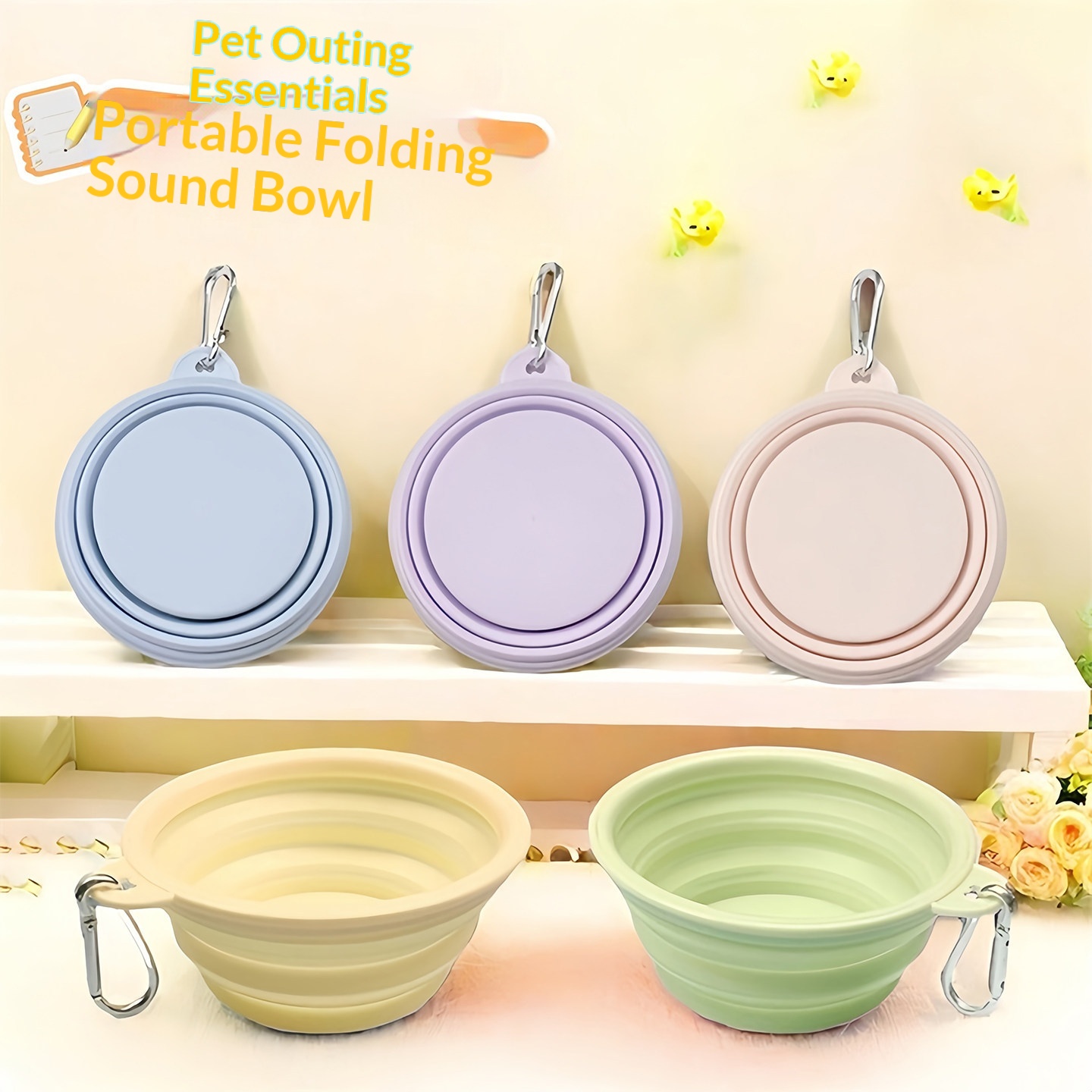 Silicone Dog Food Water Bowl C - Collapsible Water Bottle ulasan dan harga