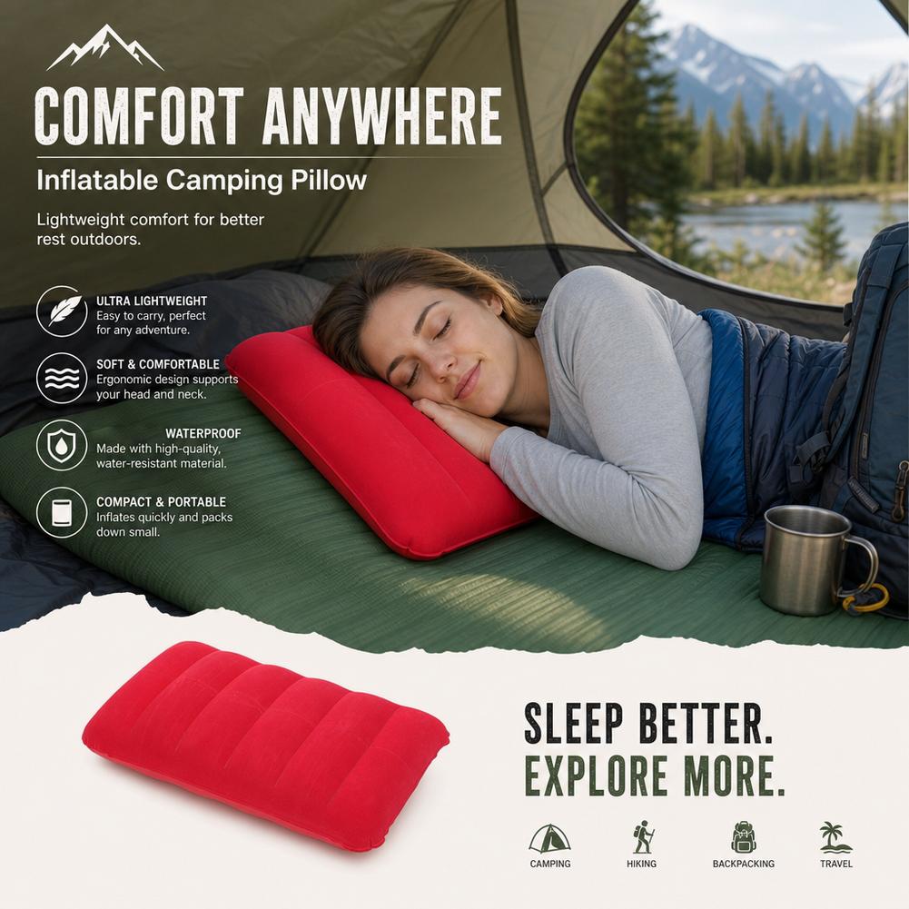 47x30cm Air Cushion Pillows Ou - Outdoor Camping Carpet ulasan dan harga