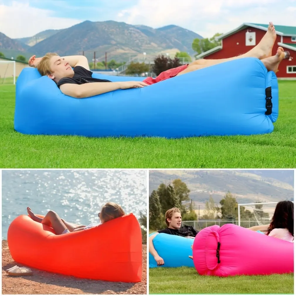 Portable Inflatable Lounger La - Outdoor Camping Couch ulasan dan harga