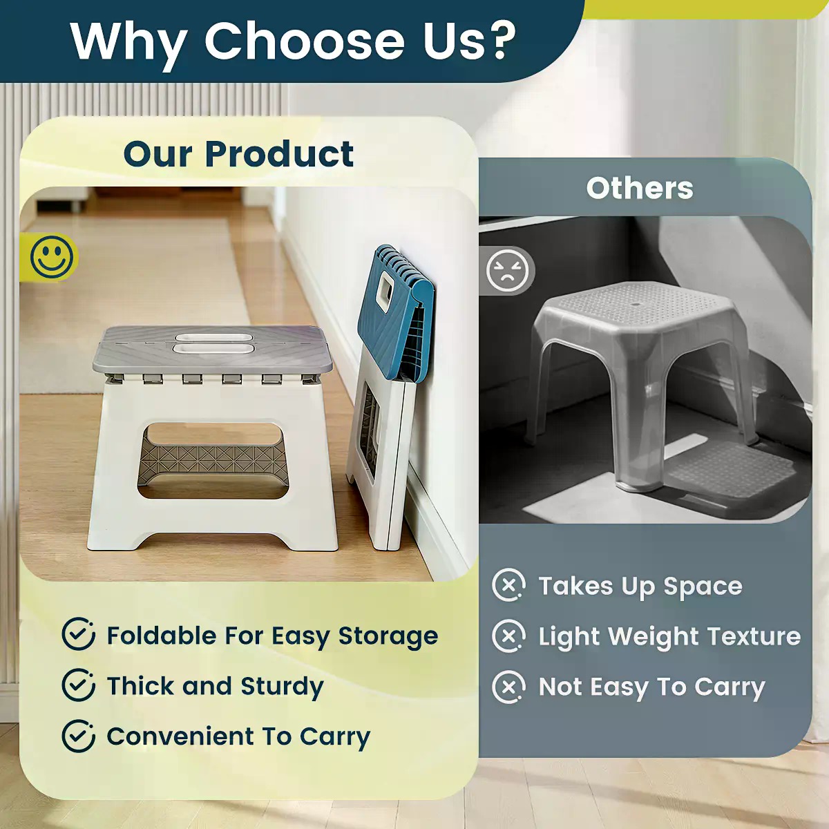Foldable Plastic Step Stool 1  - Outdoor Camping Bathroom ulasan dan harga