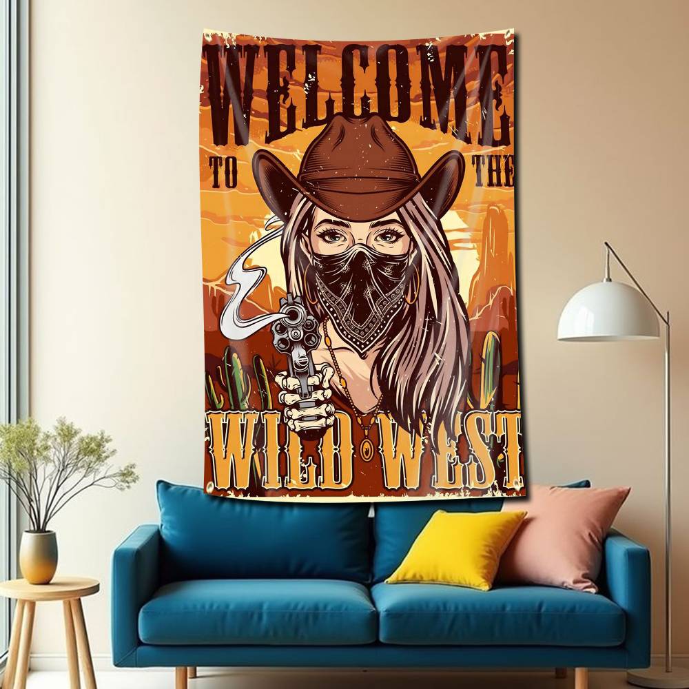 Retro Texas Western Cowboy Fla - Outdoor Camping In Texas ulasan dan harga