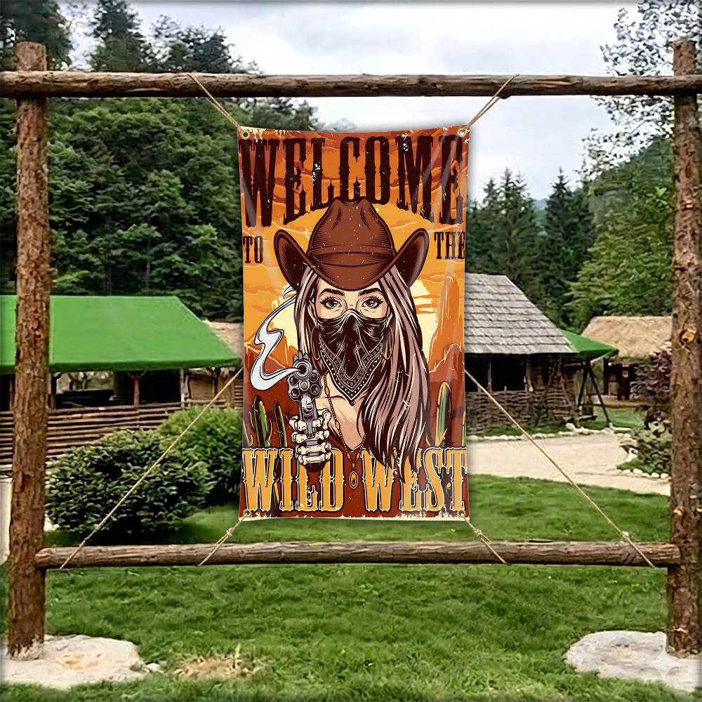 Retro Texas Western Cowboy Fla - Outdoor Camping In Texas ulasan dan harga
