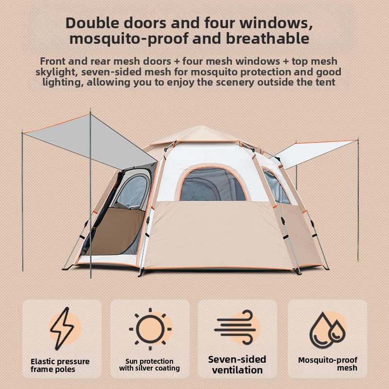 Custom Portable 5-8 Person Cam - Camping Zelt Outdoor ulasan dan harga