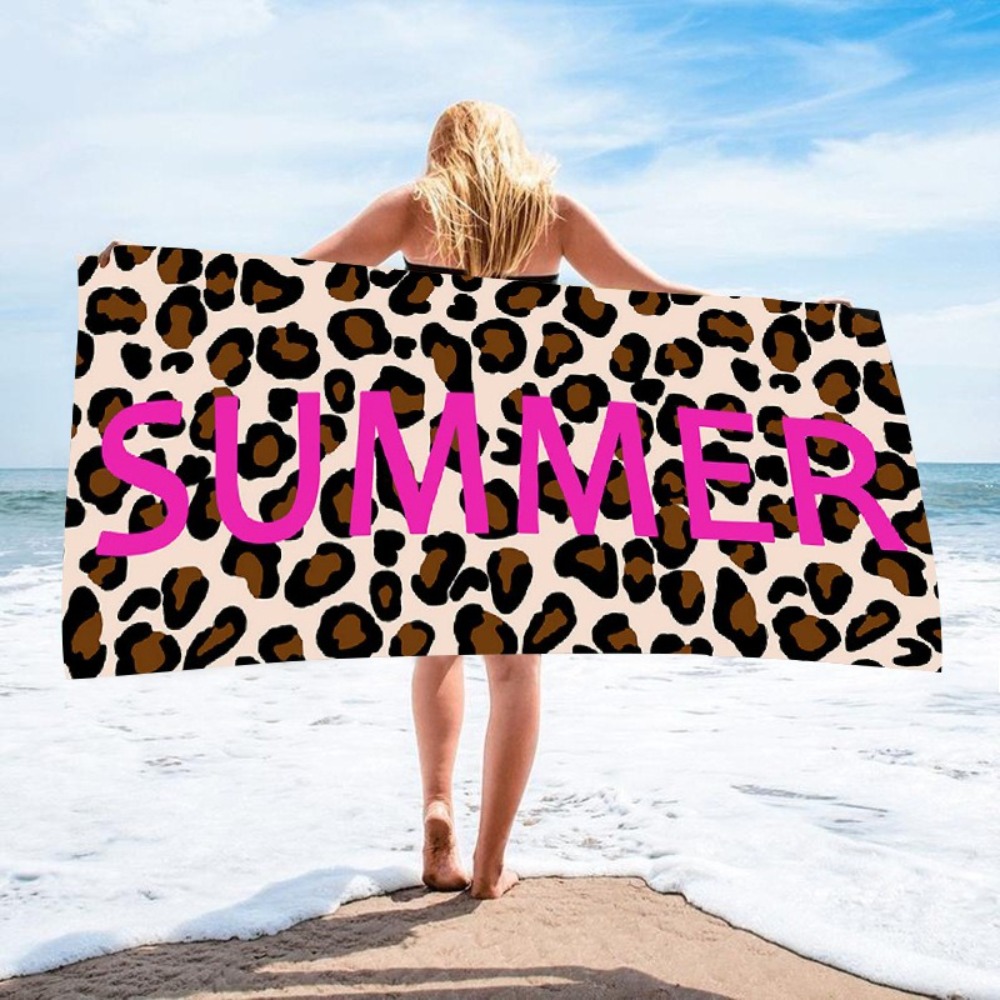Leopard Print Bath Towel 70x14 - Outdoor Camping Blanket ulasan dan harga