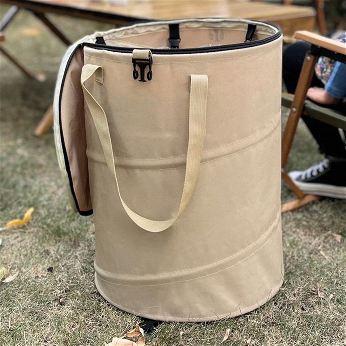 L79A Camping Trash Can Foldabl - Outdoor Camping Bin ulasan dan harga