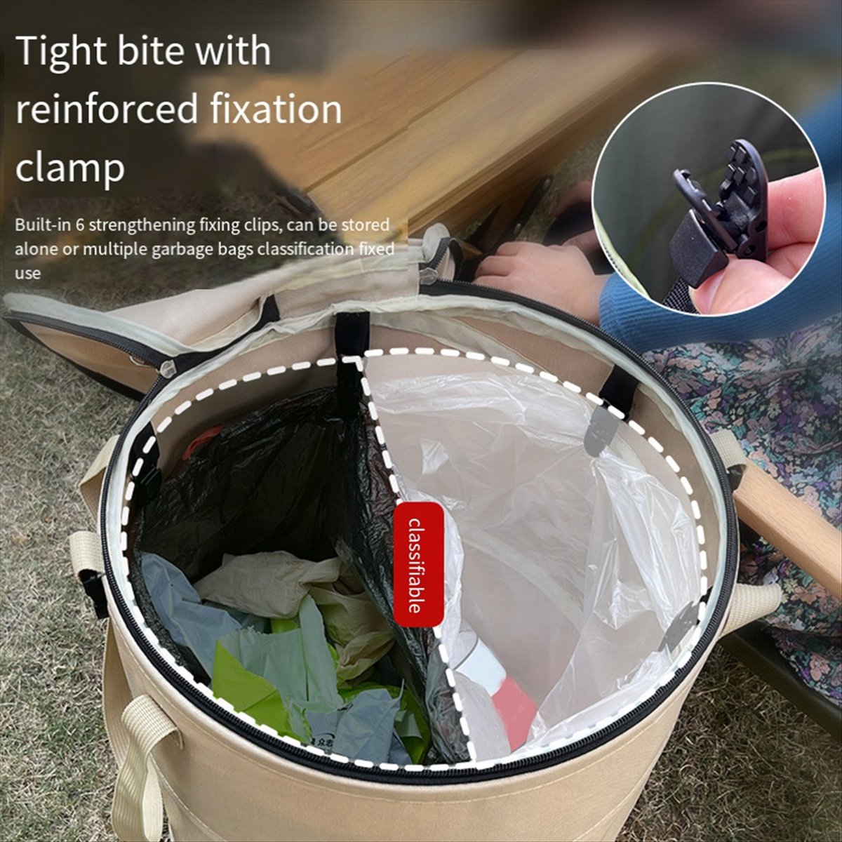 L79A Camping Trash Can Foldabl - Outdoor Camping Bin ulasan dan harga